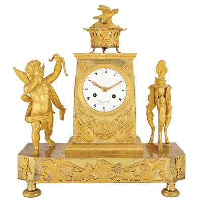 Lot 363 - Empire Gilt-Bronze Mantel Clock Circa 1810 The...