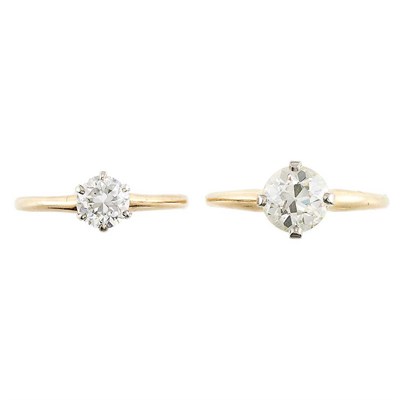 Lot 1276 - Two Gold and Diamond Rings