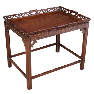 Lot 385 - George III Mahogany Tray on a Later Mahogany...
