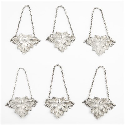 Lot 358 - Set of Six Early Victorian Silver Bottle...