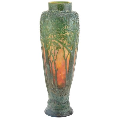 Lot 568 - Daum Art Nouveau Mold Blown Cameo Glass Vase...