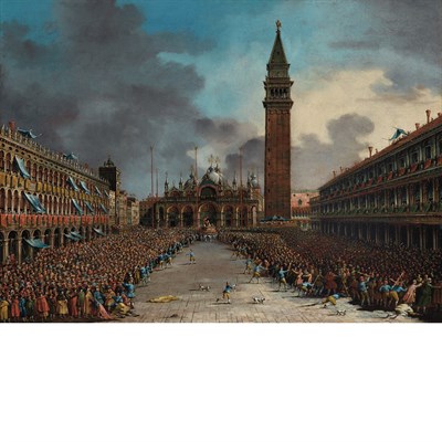 Lot 70 - Follower of Canaletto A Newly Elected Doge...