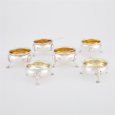 Lot 425 - Set of Four George III Irish Sterling Silver...