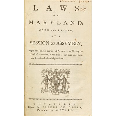 Lot 14 - [MARYLAND - FEDERAL] Laws of Maryland, made...