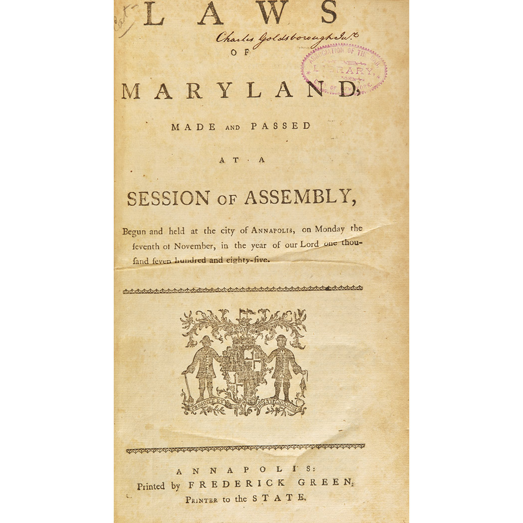 Lot 15 - [MARYLAND - FEDERAL] Thick volume of Maryland...
