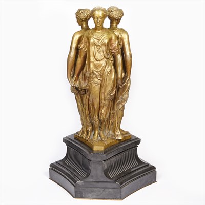 Lot 514 - French Bronze Group of The Three Graces Cast...