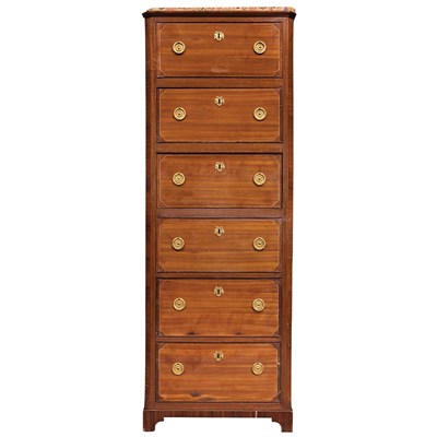 Lot 316 - Louis XVI Tulipwood and Kingwood Tall Chest of...