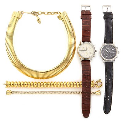 Lot 1493 - Group of Costume Jewelry and Wristwatches