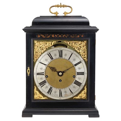 Lot 596 - English Ebony Veneered Bracket Clock Samuel...