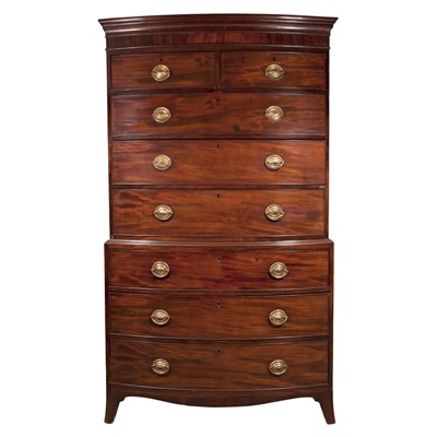 Lot 383 - George III Mahogany Chest on Chest Late 18th...
