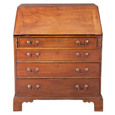 Lot 414 - George III Mahogany Slant Front Desk Last...