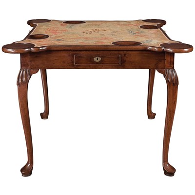 Lot 372 - George II Mahogany Concertina Action Games...