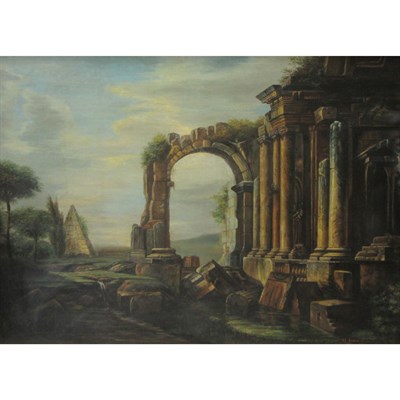 Lot 66 - Manner of Giovanni Paolo Panini Capriccio of...