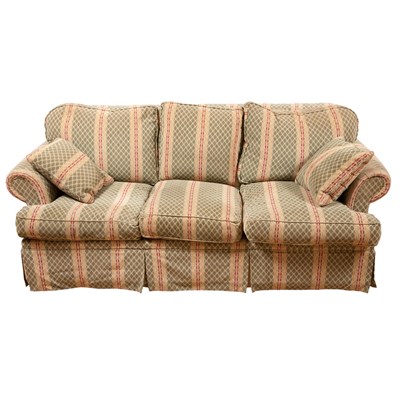 Lot 388 - Pair of Upholstered Sofas Length 6 feet 8 inches.