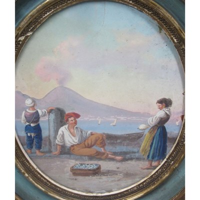 Lot 130 - Italian School 19th Century Figures beside the...
