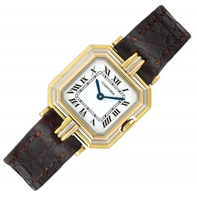 Lot 3141 - Lady's Tricolor Gold 'Ceinture' Wristwatch, Cartier