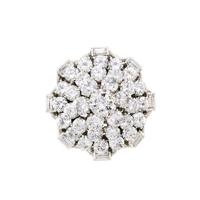 Lot 365 - Platinum and Diamond Ring, Attributed to Van Cleef & Arpels