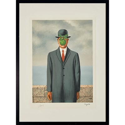 Lot 144 - After Rene Magritte LE FILS DE L'HOMME Color...