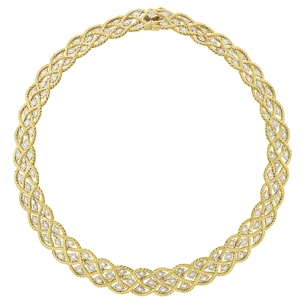 Lot 225 - Two-Color Gold and Diamond Necklace, Buccellati