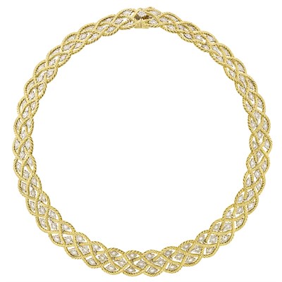 Lot 225 - Two-Color Gold and Diamond Necklace, Buccellati