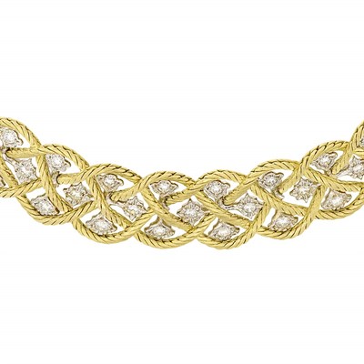 Lot 225 - Two-Color Gold and Diamond Necklace, Buccellati