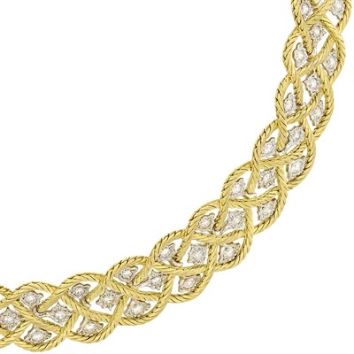 Lot 225 - Two-Color Gold and Diamond Necklace, Buccellati