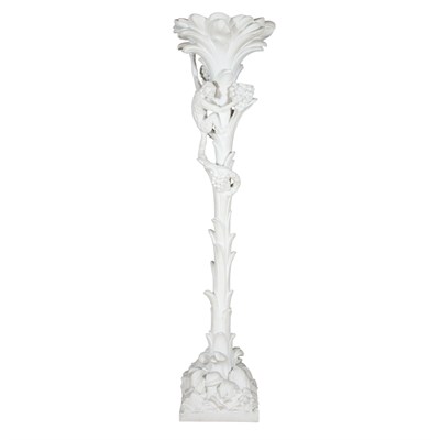Lot 269 - Palm Tree Form White Painted Composition Floor...
