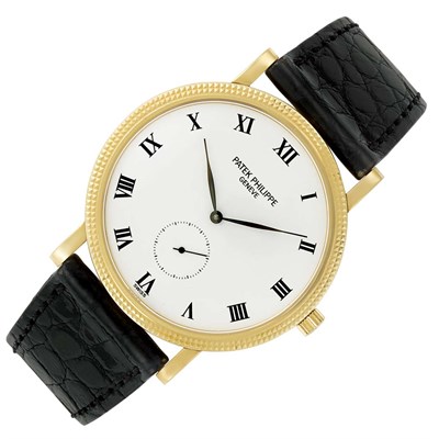 Lot 79 - Gold 'Calatrava' Wristwatch, Patek Philippe, Ref. 3919