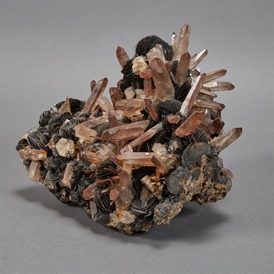 Lot 1153 - Hematite Rosettes and Quartz Crystals...
