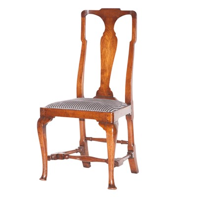 Lot 407 - Set of Four Queen Anne Style Mahogany Side Chairs