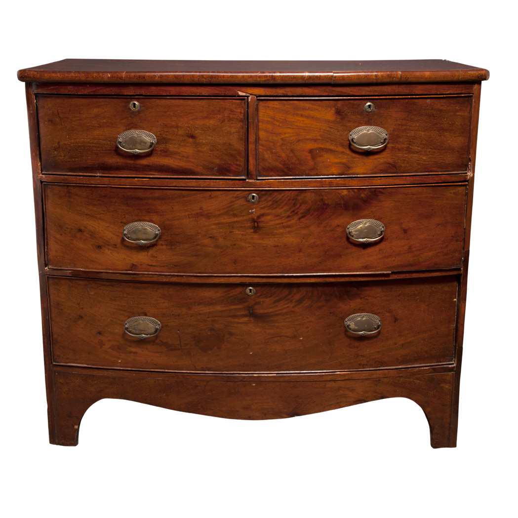 Lot 405 - George III Mahogany Bow Front Chest of Drawers...