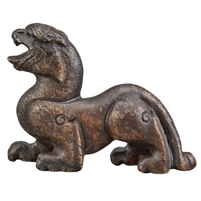Lot 121 - Chinese Archaic Style Black Jade Qilin...