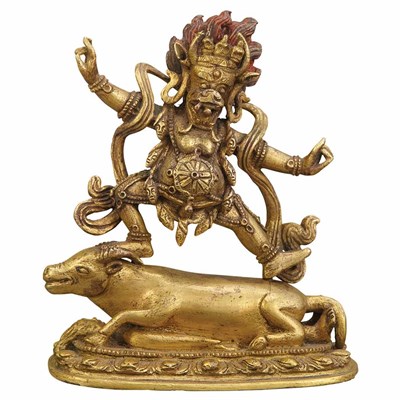 Lot 145 - Sino-Tibetan Gilt-Bronze Yamantaka Cast...