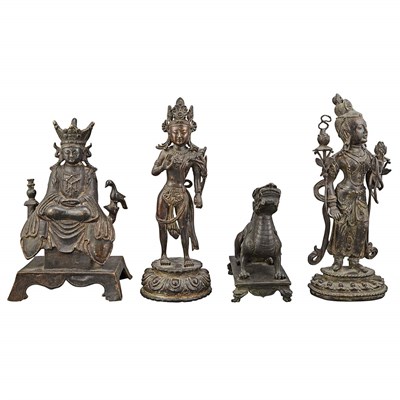 Lot 156 - Group of Four Chinese Bronzes Comprising a...