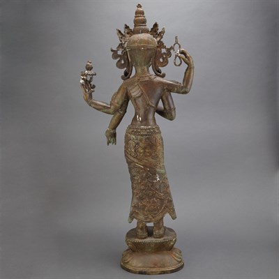 Lot 166 - Tibetan Bronze Figure of Bodhisattva Cast...