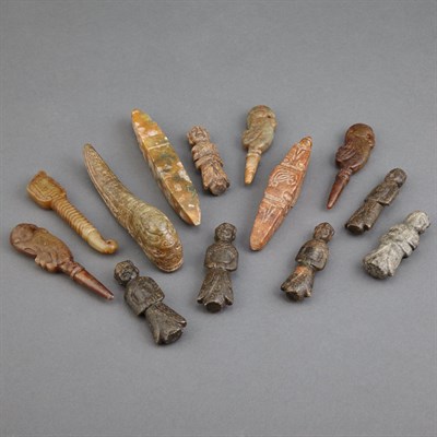 Lot 131 - Group of Thirteen Chinese Jade Articles...