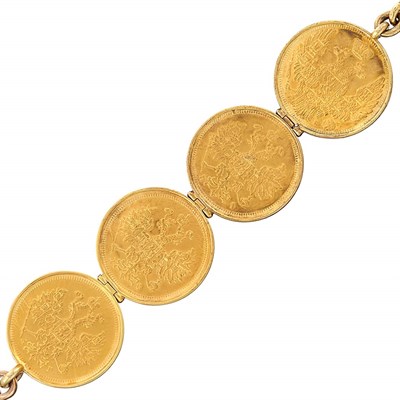 Lot 1035 - Gold and Gold Coin Watch Fob