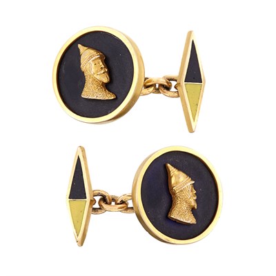 Lot 1148 - Pair of Gold Cufflinks