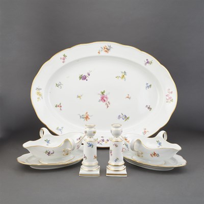 Lot 297 - Group of Meissen Gilt Decorated Porcelain...