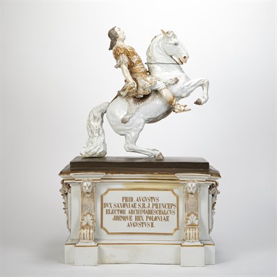 Lot 256 - German Gilt and Polychrome Decorated Porcelain...