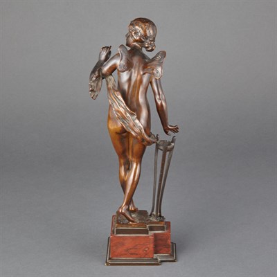 Lot 579 - Art Nouveau Bronze Figure of Psyche Modeled...