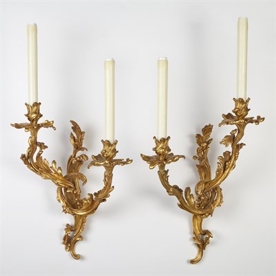 Lot 425 - Two Similar Louis XV Style Gilt-Bronze...