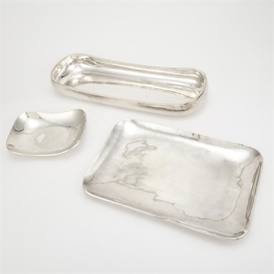 Lot 334 - Group of Three Mexican Silver Table Articles...