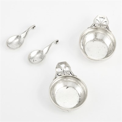 Lot 349 - Pair of Georg Jensen Sterling Silver Salt...