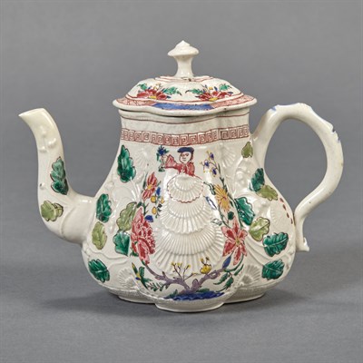 Lot 360 - Staffordshire Pottery Molded Teapot Circa 1760...