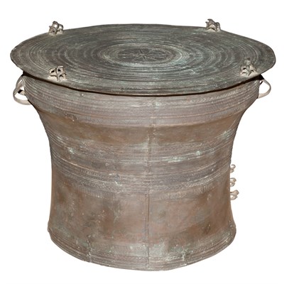 Lot 508 - Southeast Asian Bronze Rain Drum Height 17 1/2...