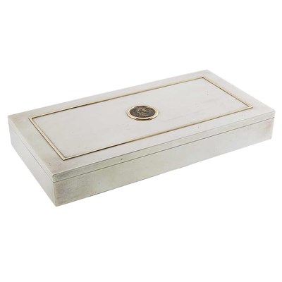 Lot 1241 - Sterling Silver, Gold and Coin Box