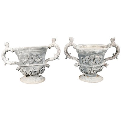 Lot 478 - Pair of Charles II Style Lead Jardinieres...