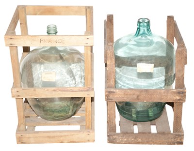 Lot 340 - Pair of Vintage Style Glass Wine Bottles in...