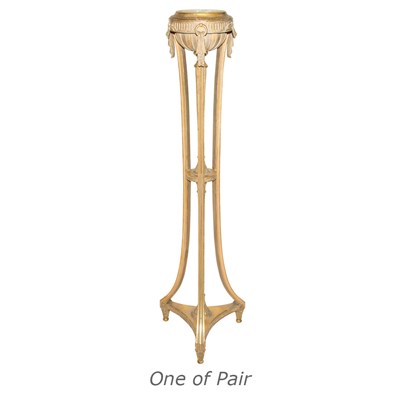 Lot 270 - Pair of Louis XVI Style Gilt Wood Plant Stands...